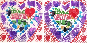 (image for) Street art heart 3, colors and two different methods of vectorizing - Click Image to Close